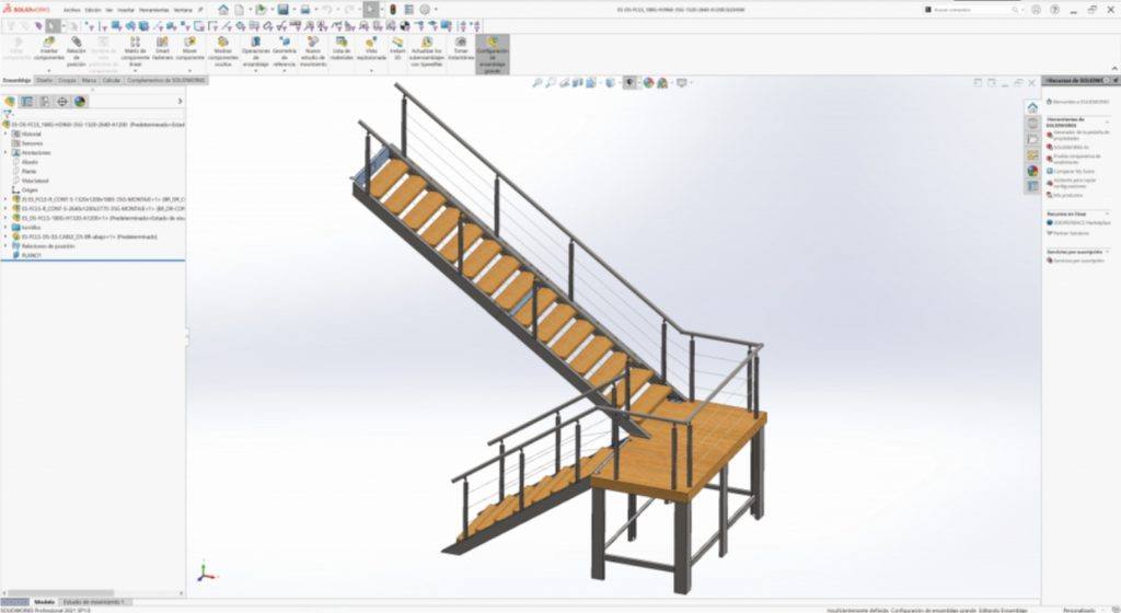 Captura de pantalla de programa SolidWorks