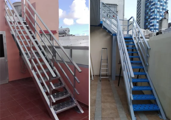 Escaleras de exterior en islas canarias